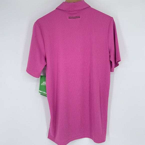 Skechers Go Golf Polo Shirt Men's Small Pink Festival Fuchsia NWT Dick's Open - Picture 7 of 12